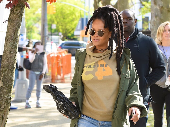 Rihanna seen filming "Ocean's Eight" in 2016.