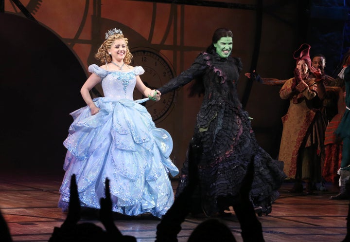 In 2013, Mendez (right) starred as Elphaba in the Broadway smash "Wicked." She played the role opposite Alli Mauzey