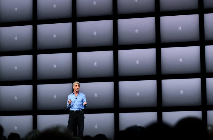 Apple's senior vice president of software engineering, Craig Federighi, speaking at the company's Worldwide Developer Conference on Monday in San Jose.