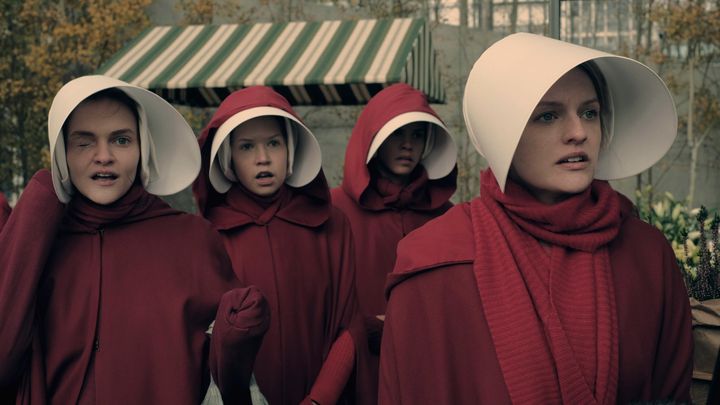 Cast of The Handmaid's Tale, which is being shown on Channel 4.