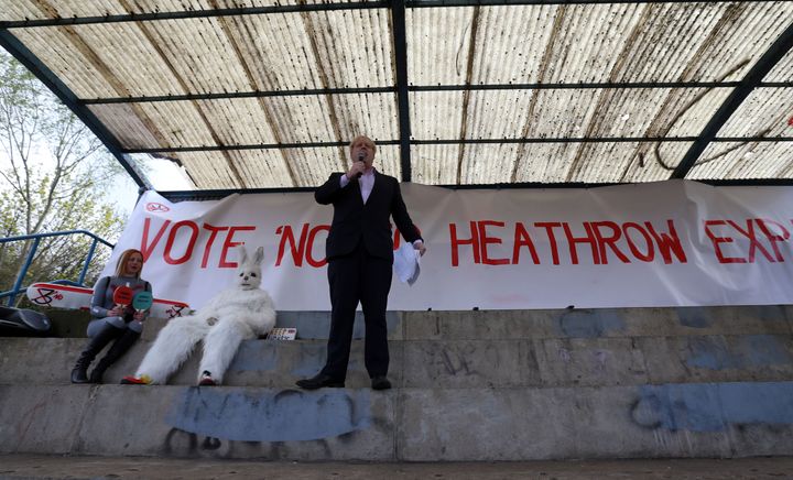 Johnson campaigning against Heathrow expansion
