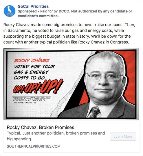 SoCal Priorities is a Facebook page run by the Democratic Congressional Campaign Committee.