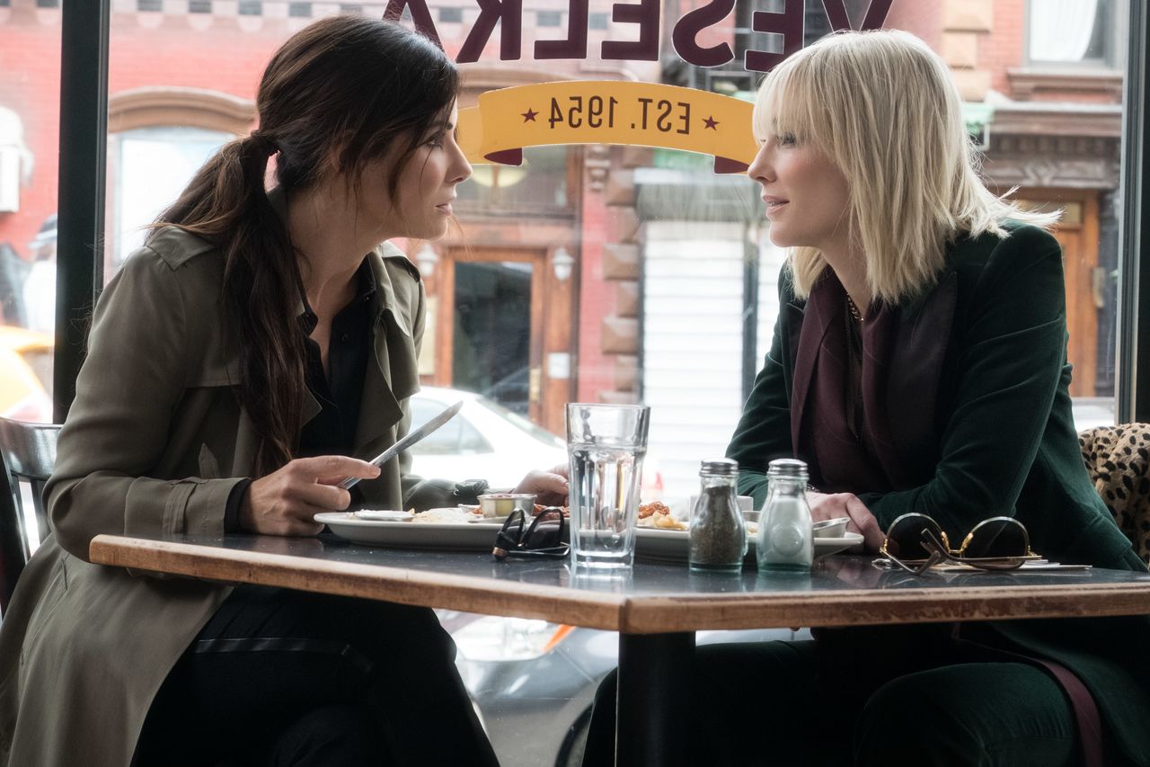 Bullock feeds Blanchett at Veselka in New York. Going to mark this as feasible because you have to believe in something in this cruel world!