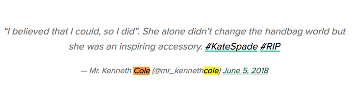 Kenneth Cole deletes tweet about Kate Spade being an 'inspiring accessory