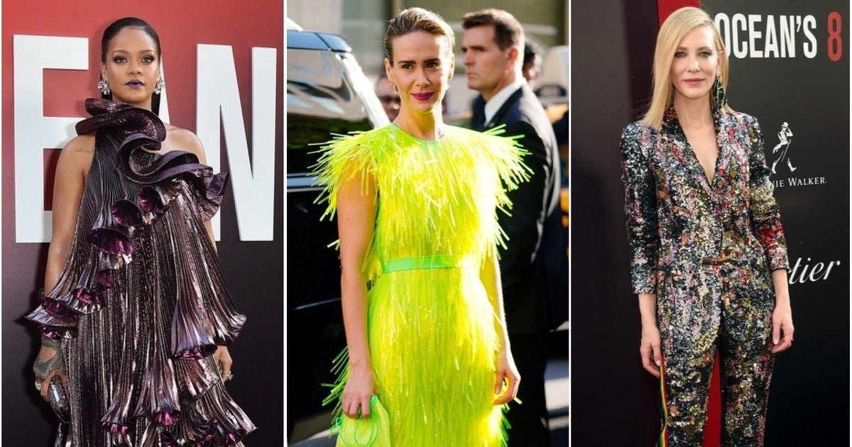 What The 'Ocean's 8' Cast Wore To The Premiere: Ruffles, Abstract And ...
