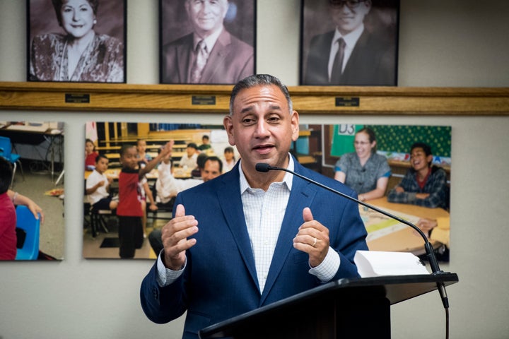 Gil Cisneros, the candidate backed by the Democratic Congressional Campaign Committee, California's 39th Congressional Distri