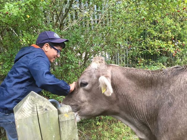 Dhani Gajjar, 11, helps out on a local farm.