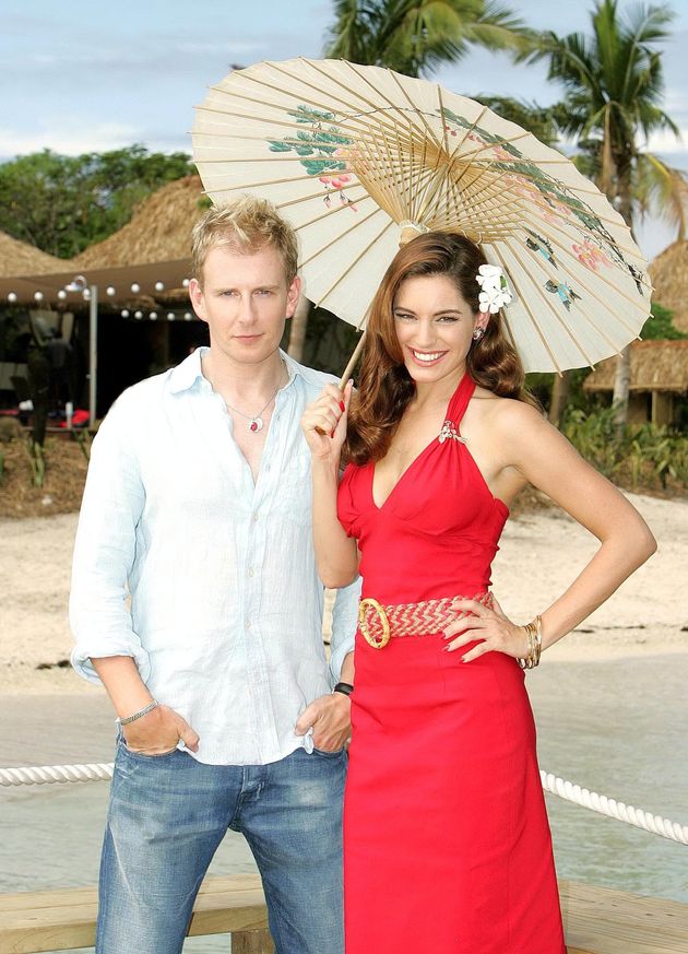 Patrick with original co-host Kelly Brook