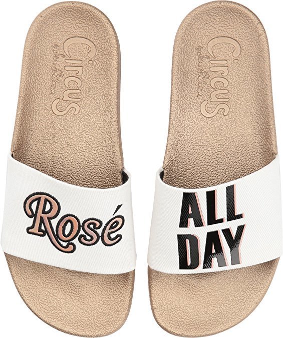 rose all day flip flops