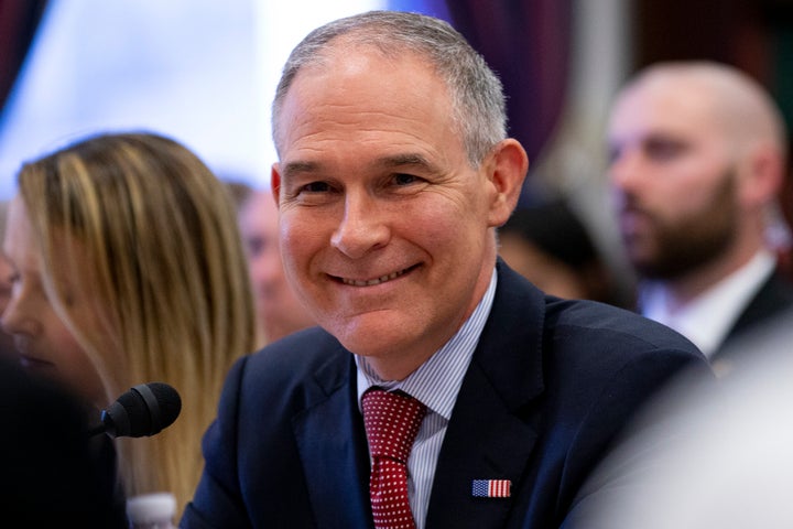 EPA Administrator Scott Pruitt testifies before the House Appropriations Committee during a hearing on April 26.