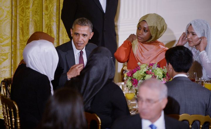 President Barack Obama attends an iftar dinner celebrating Ramadan in the East Room of the White House on July 22, 2015.