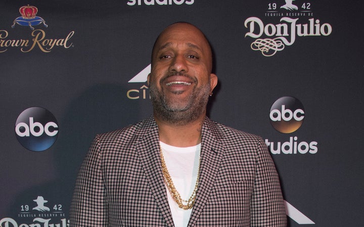 Kenya Barris celebrating the Season 4 wrap on "Black-ish" on March 13.