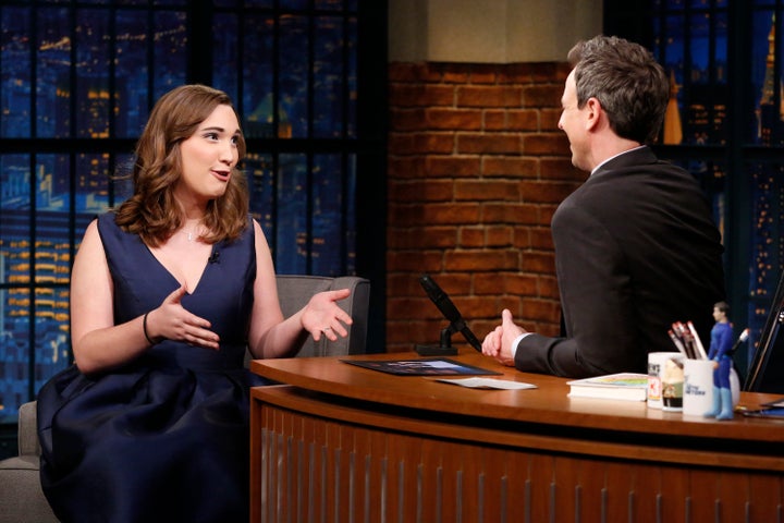 Sarah McBride on "Late Night with Seth Meyers" in April.