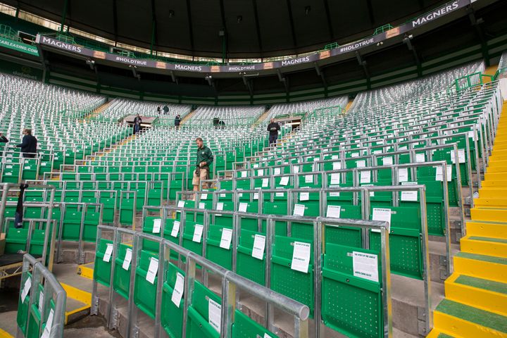 Celtic, a Scottish club, has a new safe standing area for over 2000 fans