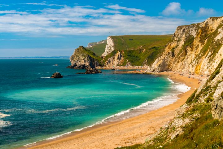 The Jurassic coastline, which stretches along the coast between Orcombe Point in East Devon and Studland Bay in Dorset.