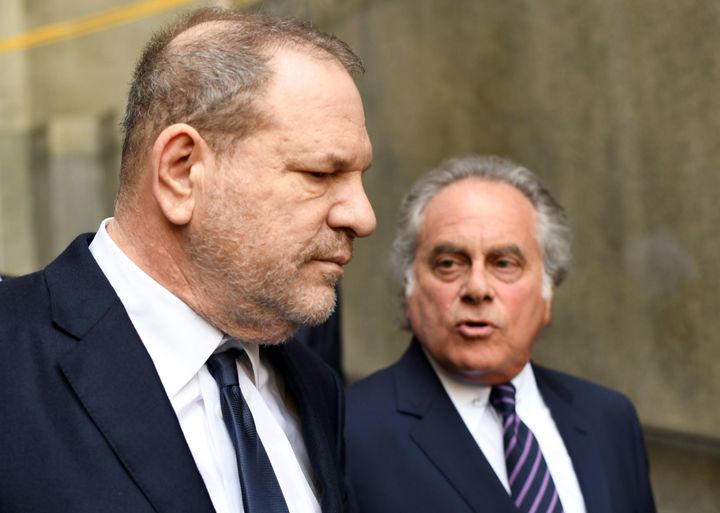 Harvey Weinstein leaves court with his lawyer Benjamin Brafman on June 5, 2018, in New York.