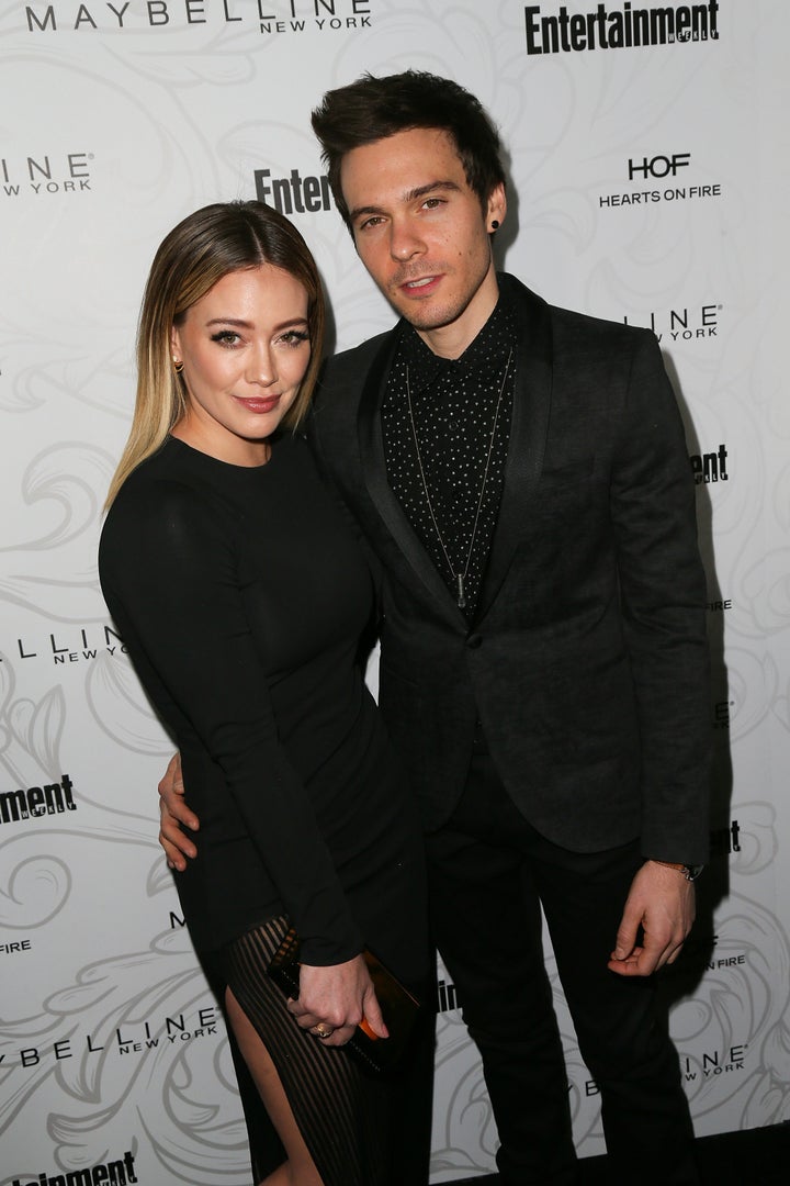 Hilary Duff and musician Matthew Koma pictured together at the Chateau Marmont in 2017.