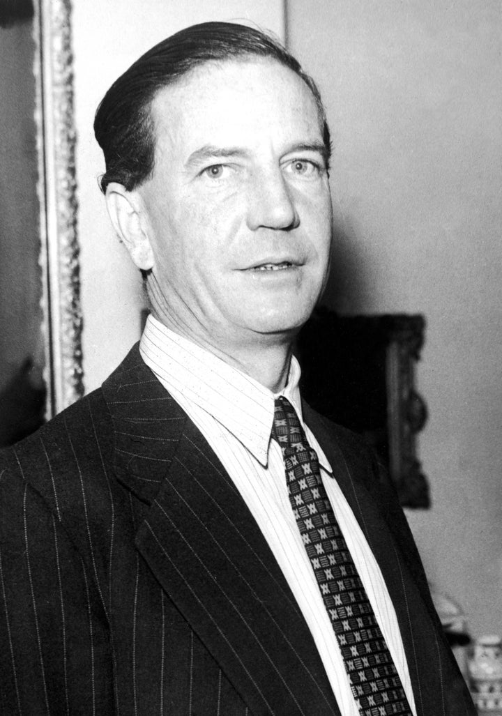 <strong>British double agent, 'Kim' Philby, at home during a press conference held after he had been (mistakenly) cleared by Macmillan of being the 'Third Man' in the Burgess and Maclean affair</strong>