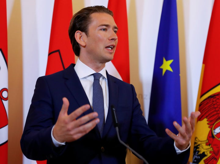 Austrian Chancellor Sebastian Kurz attends a news conference in Vienna, Austria June 8, 2018.