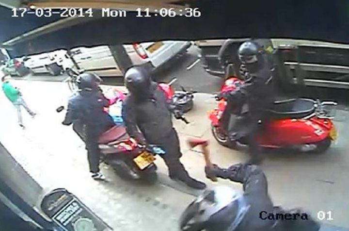 CCTV footage from a robbery at Watches of Switzerland from 2014