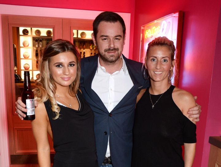 Dani Dyer with her parents Danny and Jo