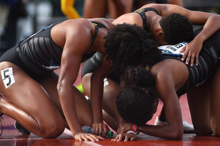 Kendall Ellis' improbable comeback in the women's 4x400 relay clinched the team title for USC at the NCAA Track & Field Championships in Eugene, Oregon.