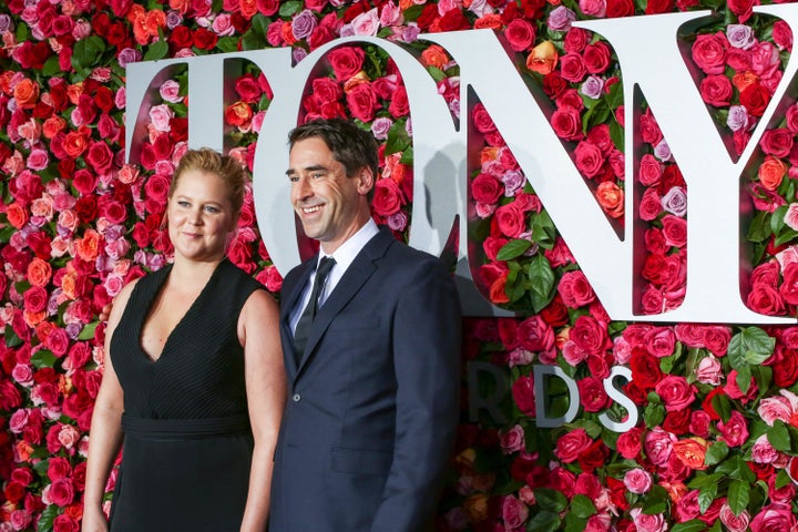 Amy Schumer and Chris Fischer attend the 72nd Annual Tony Awards at Radio City on June 10. 