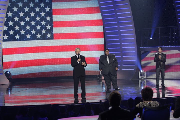 Neal on the 'America's Got Talent' stage, with host Jerry Springer