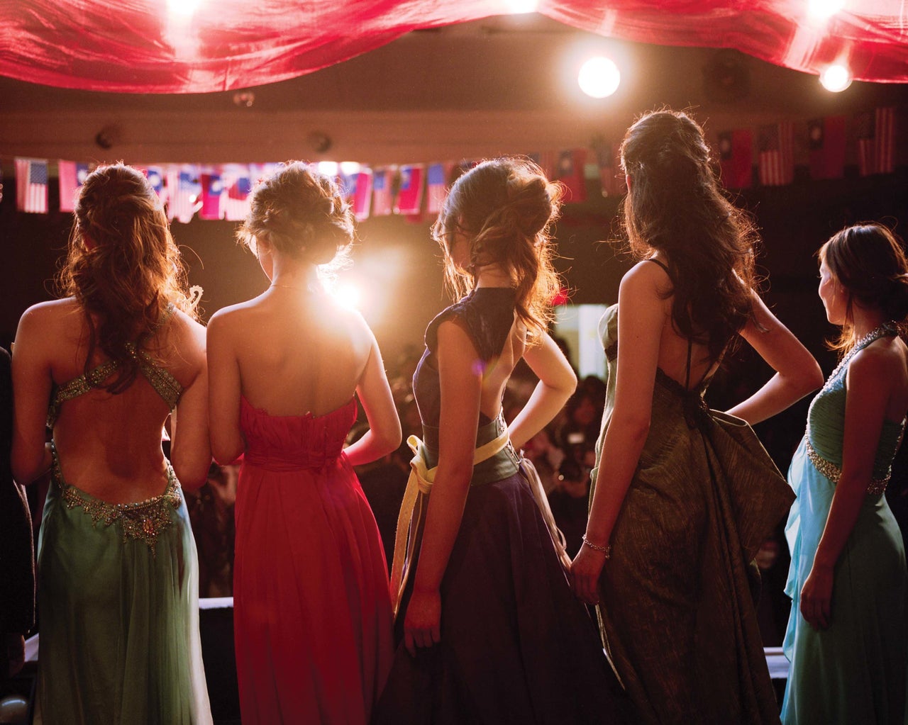 Images from a "Miss Angel Model" contest in New York's Chinatown.