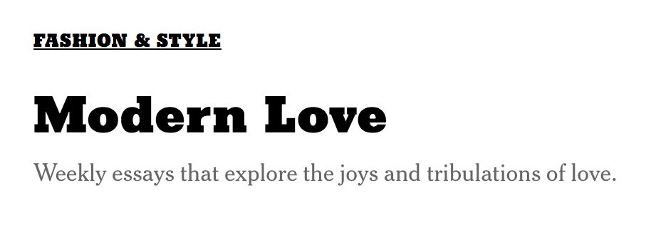 nytimes love column