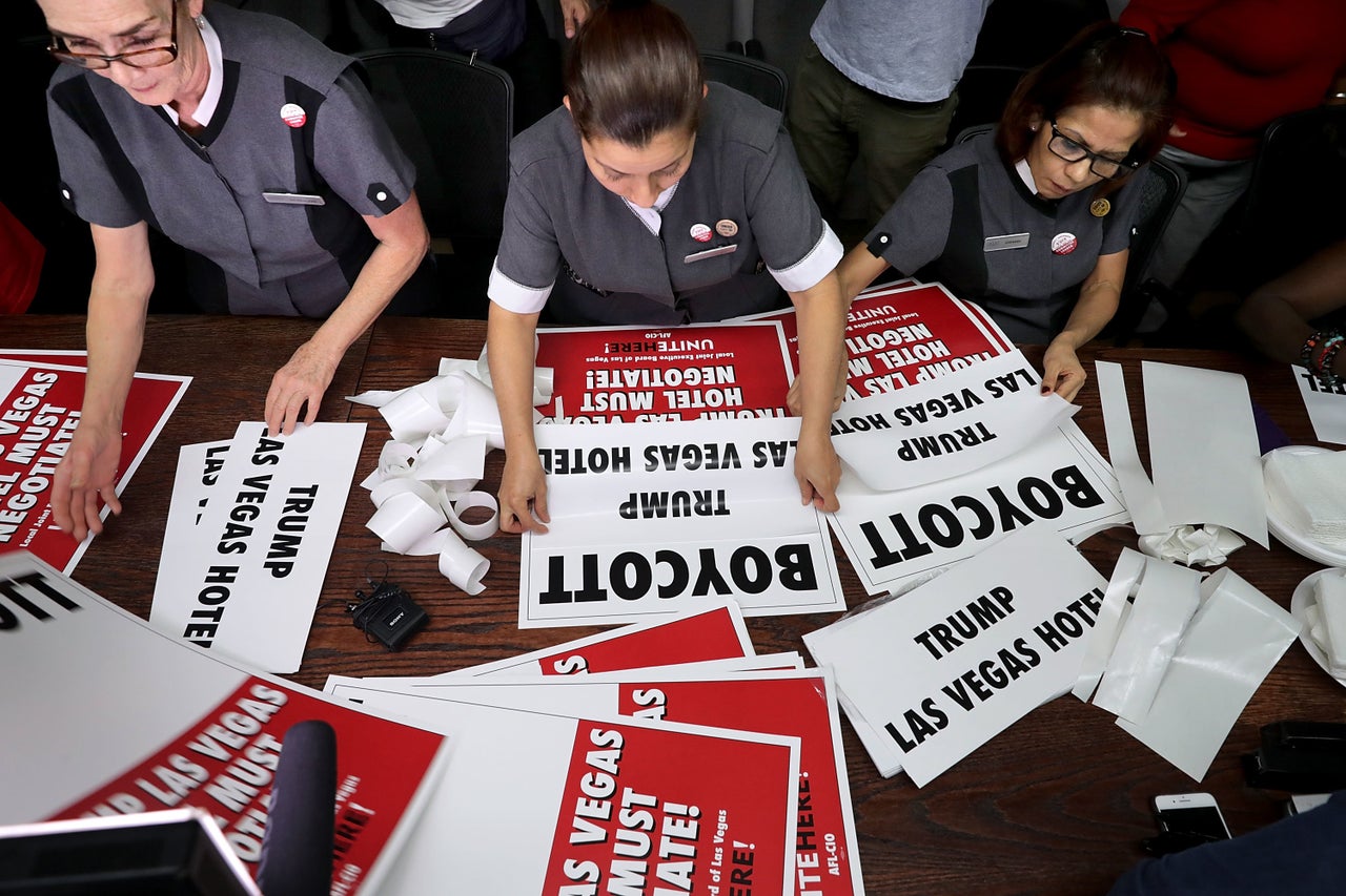 The Culinary Workers Union launched a boycott of the Trump International Hotel in Las Vegas during a labor dispute in 2016. Workers at the hotel now have a union contract.