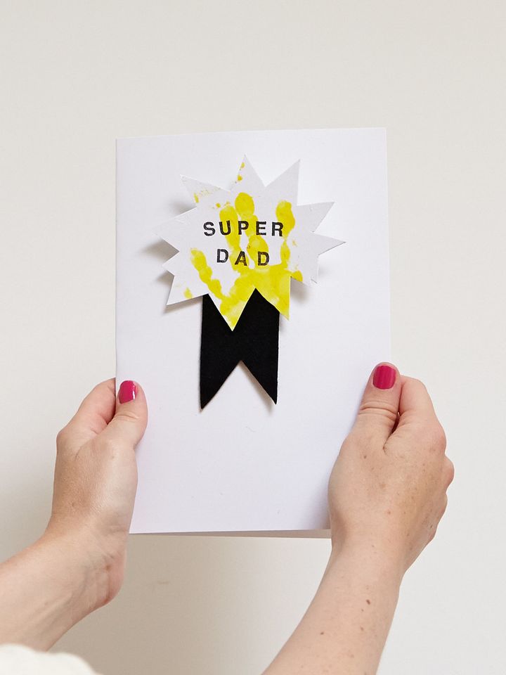 The Super Dad Badge Card made by Davina Drummond and her daughter Elfie.