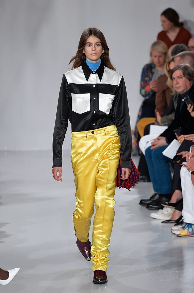 Kaia Gerber walks the runway for Calvin Klein S/S18 Collection during New York Fashion Week on 7 September 2017.