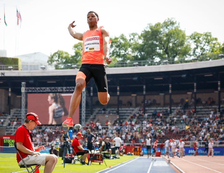 Long jumper Juan Miguel Echevarria said "I want to jump at this level for a long time" after recording the best mark in 23 ye