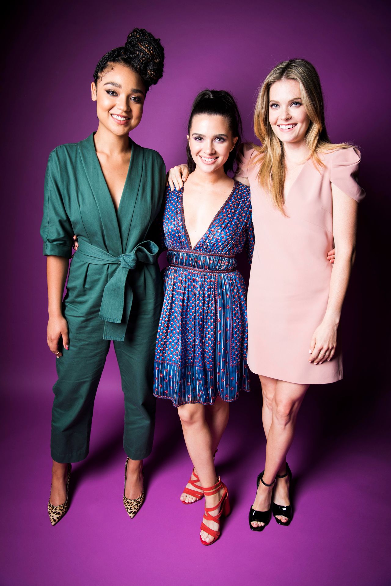 Aisha Dee, Katie Stevens and Meghann Fahy of "The Bold Type" visit HuffPost.
