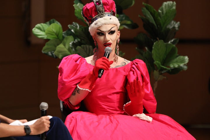 Sasha Velour speaks onstage during Teen Vogue Summit 2018: