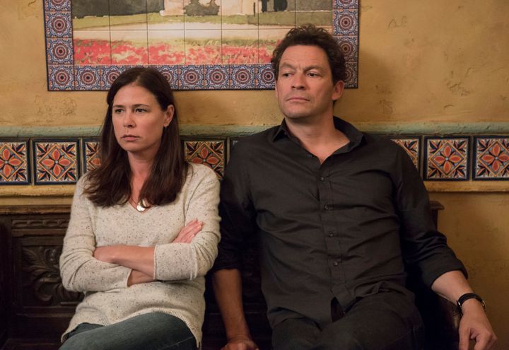 Helen (Maura Tierney) and Noah (Dominic West) in a scene from Season 4 of “The Affair.”