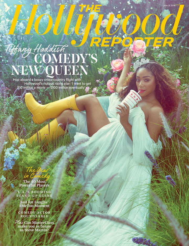 Tiffany Haddish covers The Hollywood Reporter.