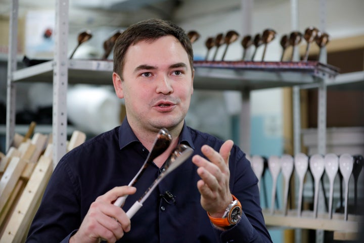 Designer Rustam Nugmanov plays spoons branded