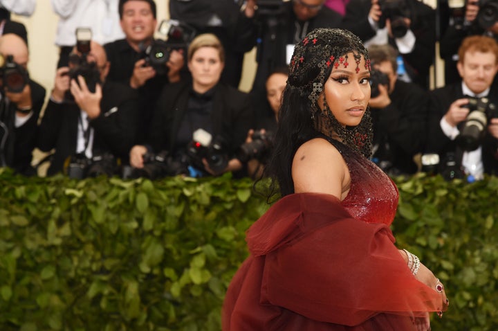 Nicki Minaj at the Met Gala on May 7, 2018, in New York City. 