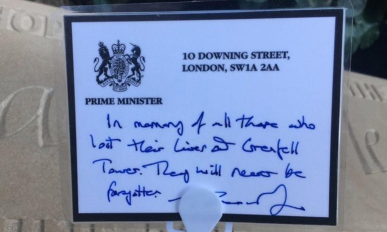 The PM's handwritten note