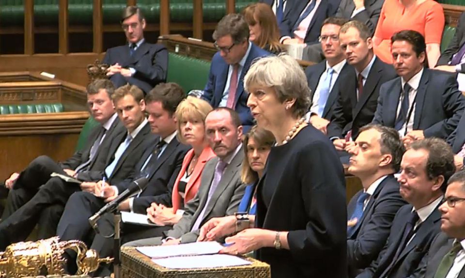 Theresa May in the Commons