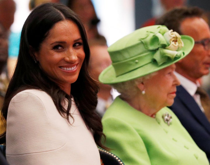 The duchess and the queen at the Storyhouse theater in Chester.