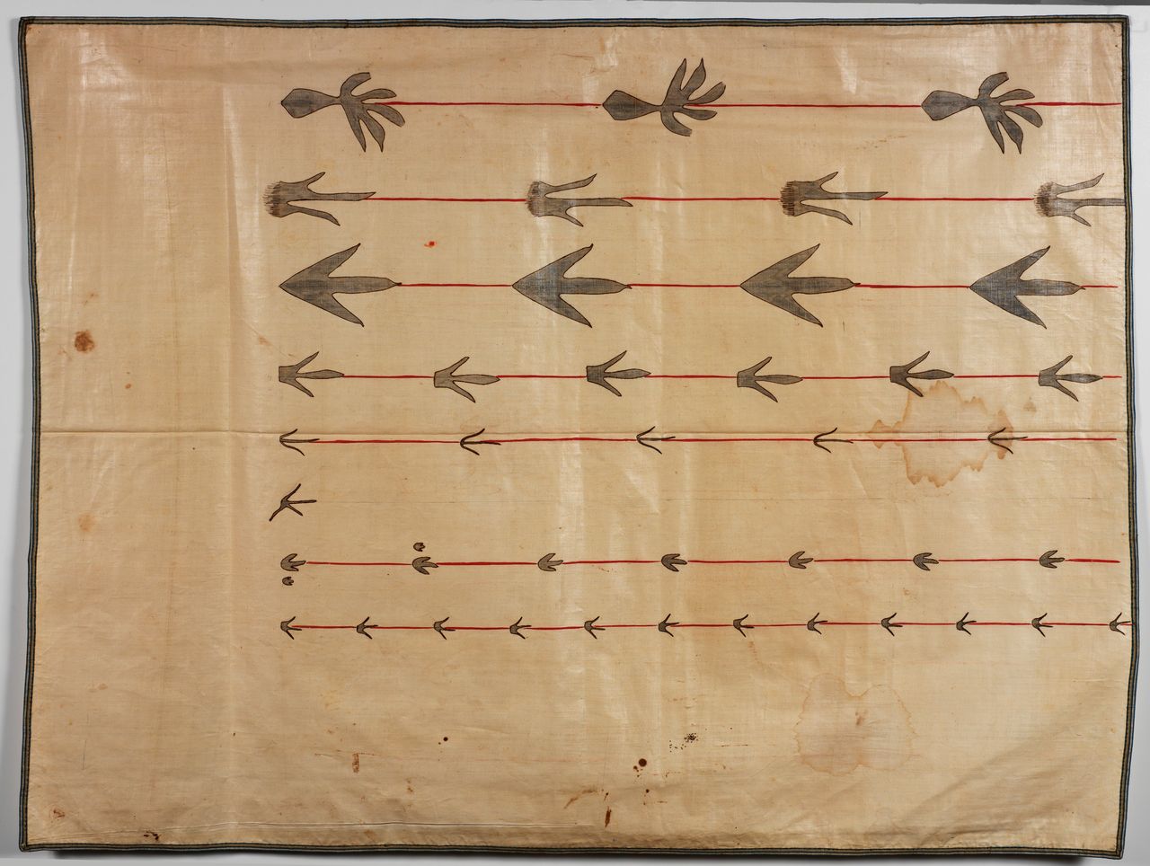 Orra White Hitchcock's "Seven Lines of Fossil Footprints" (1828–1840).