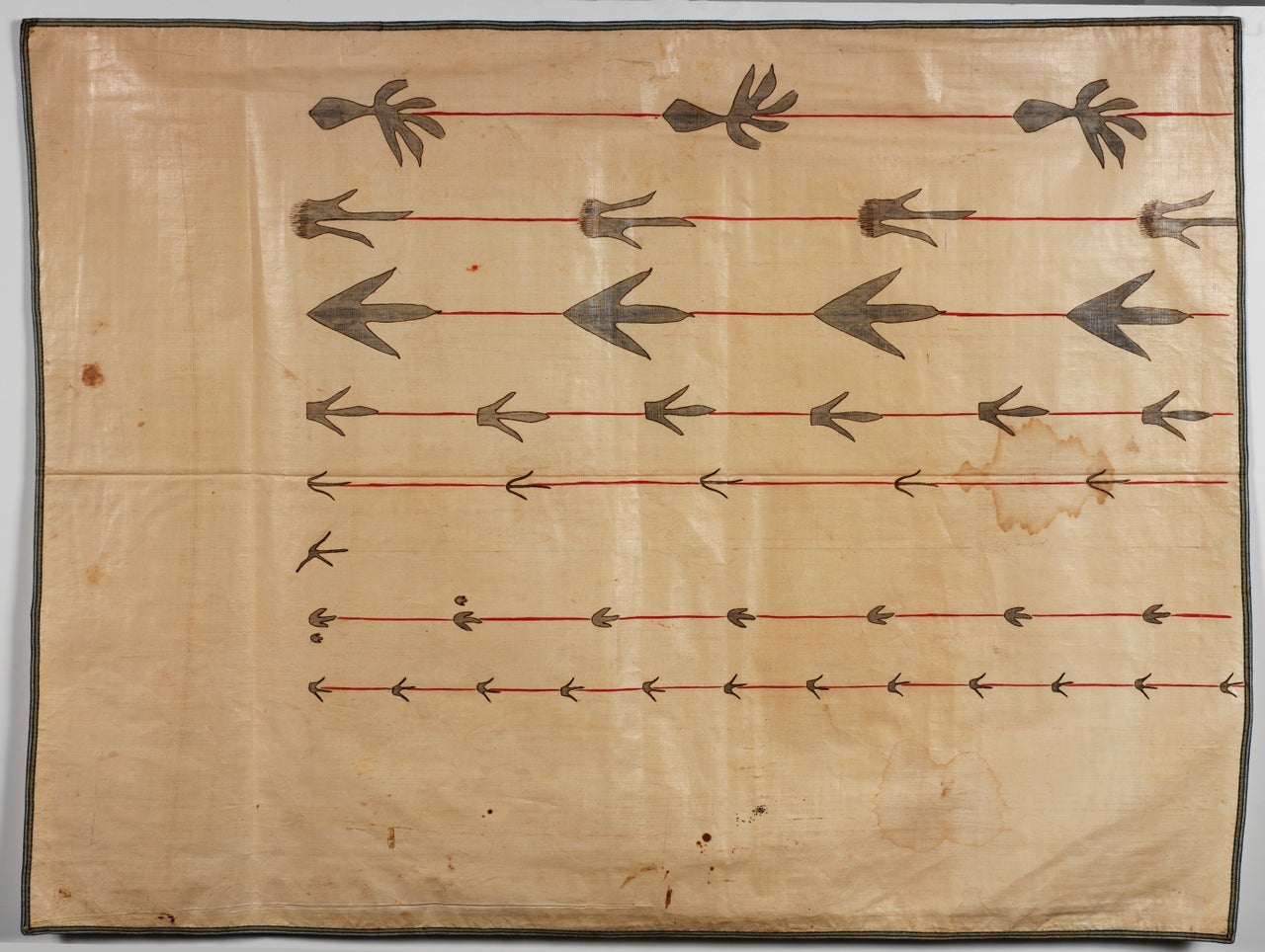 Orra White Hitchcock's "Seven Lines of Fossil Footprints" (1828–1840).