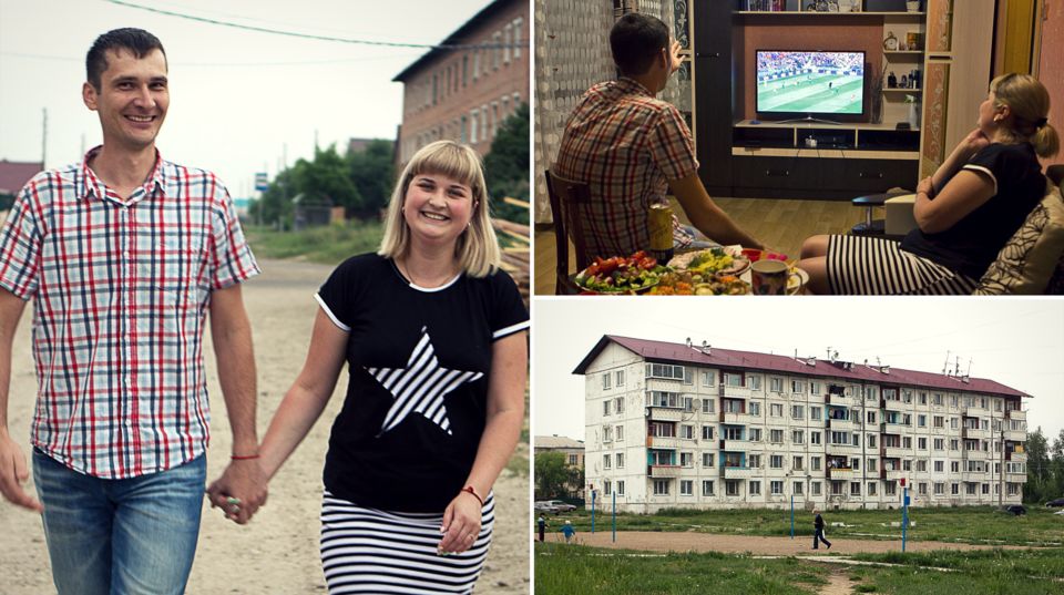Thousands of miles away in Siberia, Anatolii and Julia watched a 5–0 score for their team against Saudi Arabia.