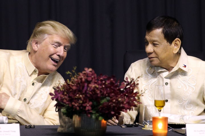 Trump has praised Philippine President Rodrigo Duterte’s brutal crackdown on drugs.