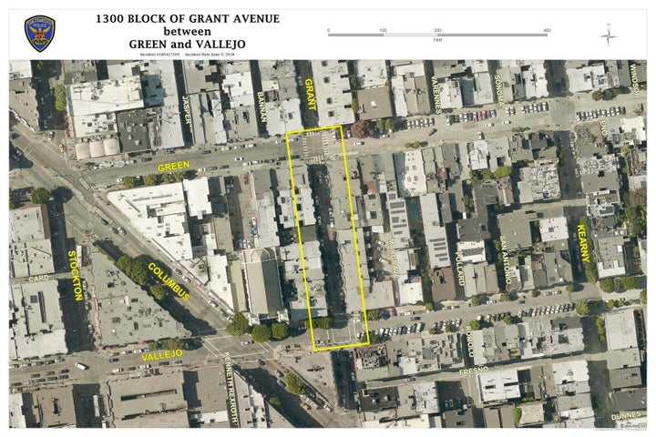 An image released by police showing where the shooting occurred.