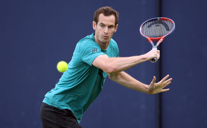 Andy Murray during a practice session on Friday