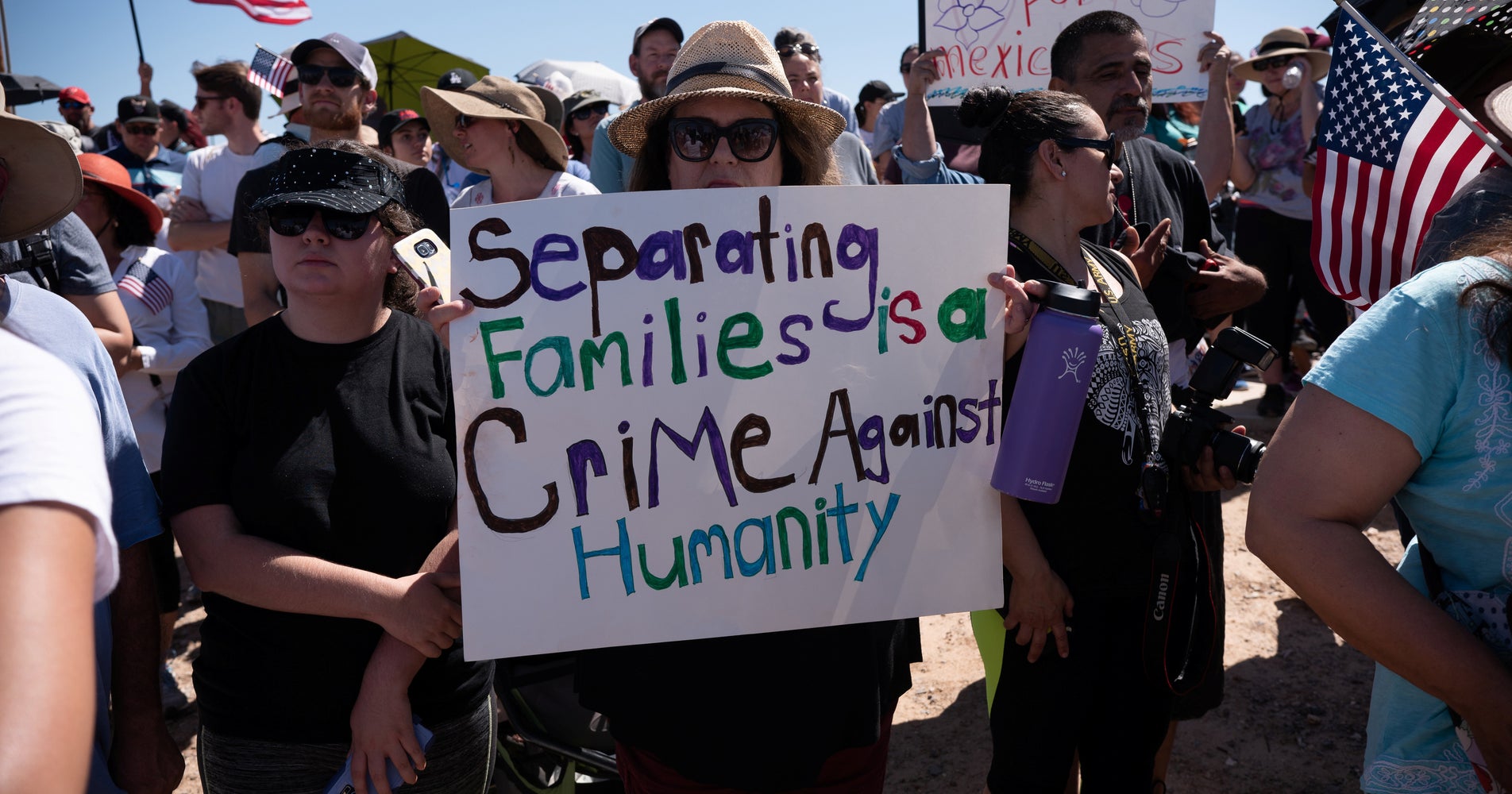 Protesters March On Texas Tent City To Oppose Family Separations HuffPost